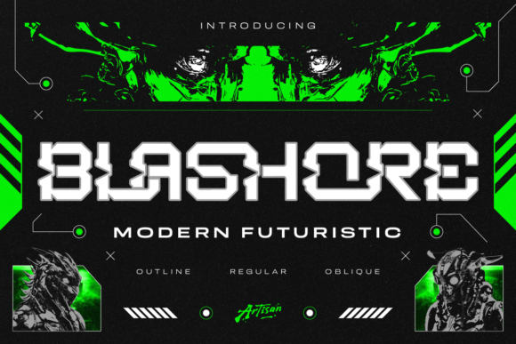 Blashore: A Futuristic Display Font for Editorial Impact