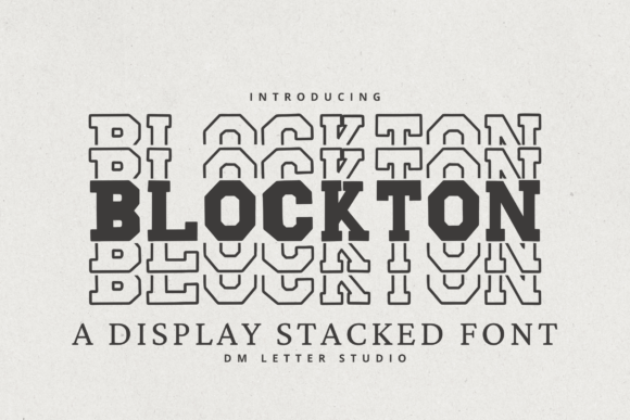 Blockton Stacked: A Bold Layered Typeface for Striking Designs