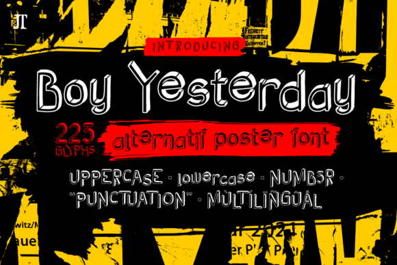 Boy Yesterday: A Display Font with Hand-Drawn Editorial Charm