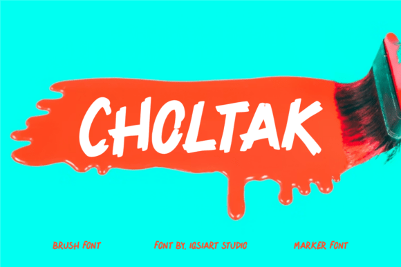 Choltak: A Raw, Energetic Display Font for Handmade Brands