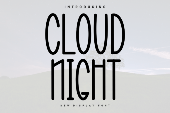 Cloud Night: A Sweet Handwritten Display Font for Editorial Charm