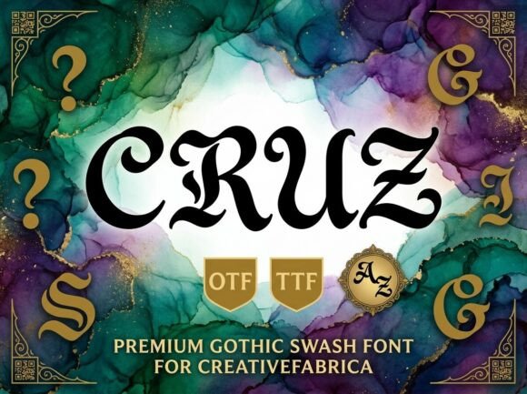 Cruz: A Gothic Swash Typeface for Bold Digital Branding