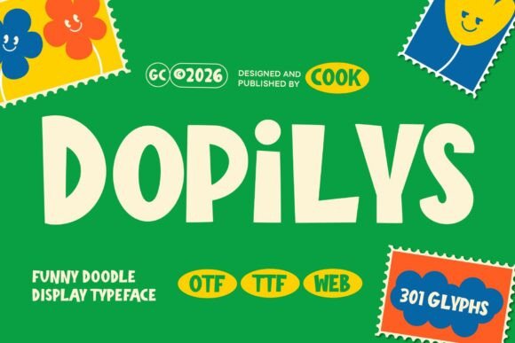 Dopilys: A Playful Display Typeface for Editorial Joy