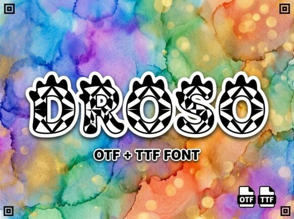 Droso: A Playful, Premium Display Font for Small Business Brands
