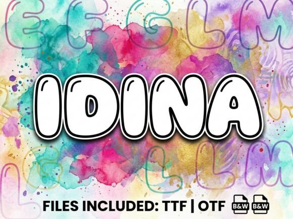 Idina: A Display Font That Makes Your Handmade Goods Shine