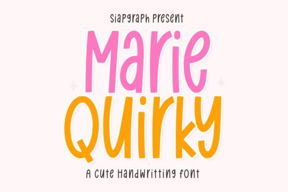 Marie Quirky: A Playful Handwritten Display Font for Crafters