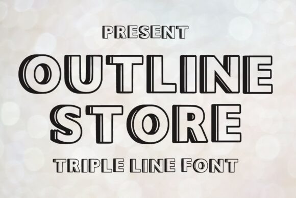 Outline Store: A Bold Display Font for Digital Impact