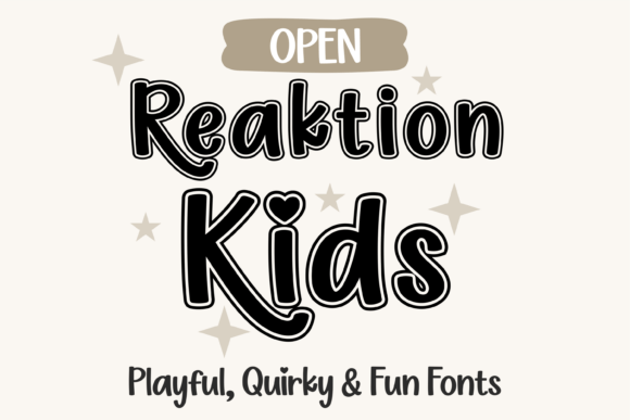 Reaktion Kids Open: A Playful Display Font for Digital Brands