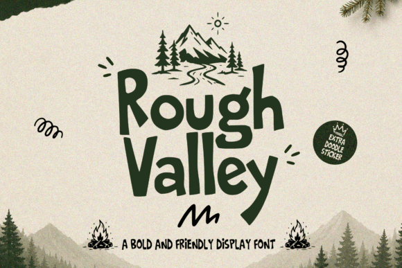 Rough Valley: A Bold, Friendly Display Font for Thoughtful Design