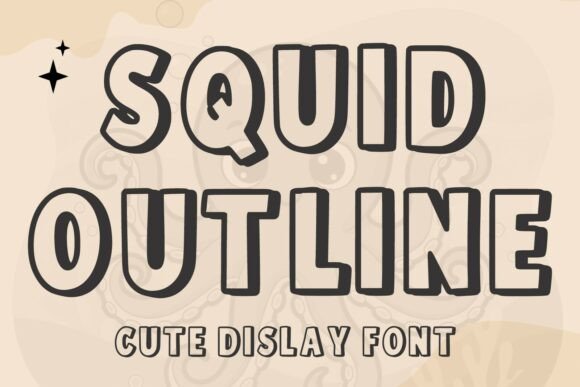 Squid Outline: A Playful Display Font That Makes Your Brand Feel Inviting