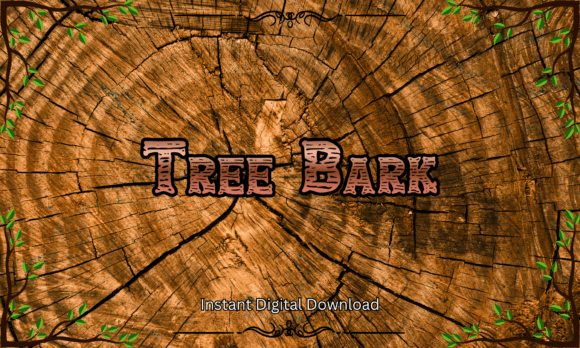 Tree Bark Font: Rustic Display Type for Handmade Labels & Woodland Designs